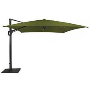 PROLOISIRS Parasol déporté Elios Sunbrella 3 x 3 m en Alu - green - inclinable et orientableVendu parmanutan