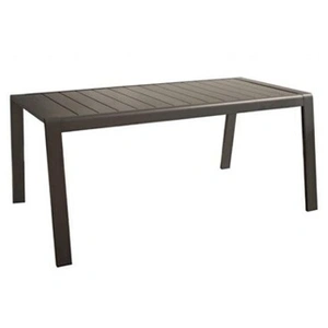 PROLOISIRS Table de jardin Le Marseille II en aluminium/lattes - 160 x 68 cm - graphite pas cher