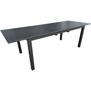 PROLOISIRS Table extensible - MELODIE - Aluminium époxy graphite - Pla... pas cher