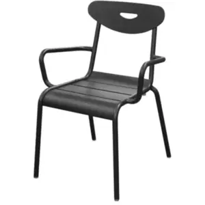 Fauteuil de jardin empilable aluminium graphite ProLoisirs Smiley pas cher