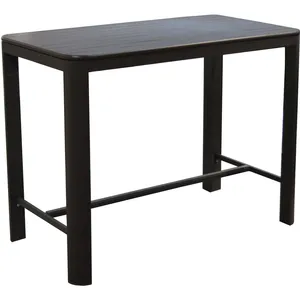 RENDEZ VOUS DECO Table haute Eos grise 140 cm pas cher