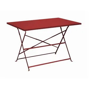 PROLOISIRS Guéridon Cuba rectangulaire - 110 x 70 cm - rouge - GRAPHITE TU pas cher