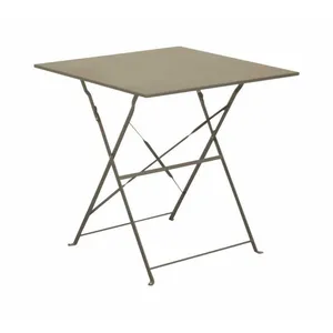 Guéridon Cuba carré - 70 x 70 cm - mastic - Proloisirs pas cher