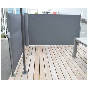 Comparateur de prix : PROLOISIRS - Paravent extérieur rétractable avec angle chassis en aluminium Grey