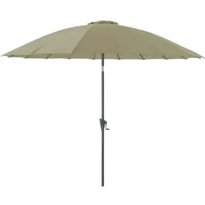 Proloisirs Parasol Terrasse En Fibre De Verre Pagode 300 Cm Argile