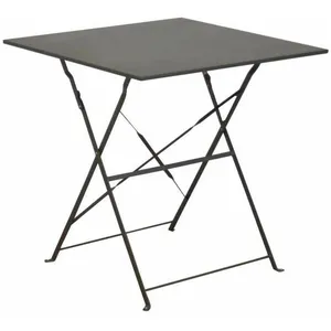 Guéridon Cuba carré - 70 x 70 cm - gris - Proloisirs pas cher