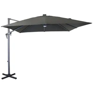 Comparateur de prix : PROLOISIRS Parasol déporté en aluminium 2.7 m avec leds