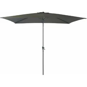 Parasol - PROLOISIRS - 2x3m - Mât droit - Aluminium - Gris pas cher