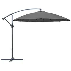 Comparateur de prix : ALIZÉ Parasol Déporté Pagode - Diamètre 300 Cm - Aluminium - Toile Grise