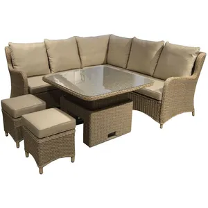 Comparateur de prix : PROLOISIRS Salon De Jardin Toulon - Alu/Resine - Brun/Taupe