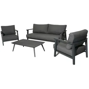 Comparateur de prix : PROLOISIRS Salon de détente Lava alu avec coussins sunbrella - graphit...