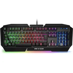 Comparateur de prix : Suza Spirit Of Gamer PRO-K5 - Clavier - backlit - USB - AZERTY - Français - noir