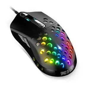 Comparateur de prix : Souris gaming filaire Spirit Of Gamer Elite-M80 Ambidextre