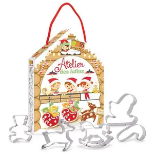 Comparateur de prix : Kit découpoirs inox ScrapCooking - Lutins de Noël - 5 pcs