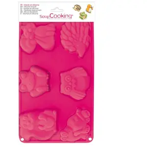 Comparateur de prix : SCRAPCOOKING Moule en silicone 6 animaux de la forêt + carte recette incluse