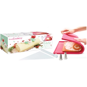 SCRAP COOKING Kit Bûche roulée Tapis à génoise + Douilles + Poches à douilles 7 pcs pas cher
