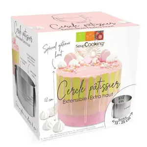 Comparateur de prix : Scrapcooking - Cercle pâtissier extensible - 12 cm de hauteur