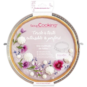 Comparateur de prix : Scrapcooking - Cercle à tarte extensible perforé inox 16 à 30 cm