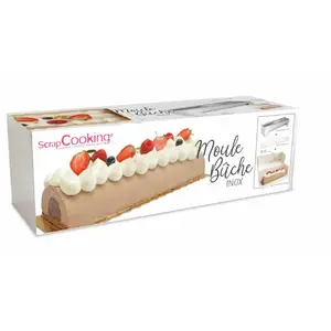 Comparateur de prix : Moule bûche inox ScrapCooking avec un insert offert Argent