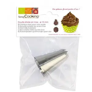 Comparateur de prix : Scrapcooking 1802 Douille Etoile Inox Argent 14 x 10,8 x 3,2 cm, Étoile