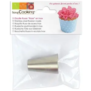 Comparateur de prix : ScrapCooking - Douille pâtissière russe Rose en inox