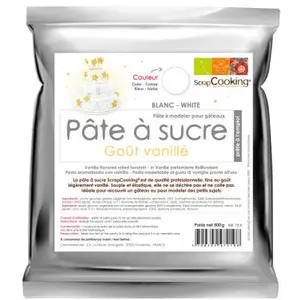 Comparateur de prix : Phasak Pâte à sucre blanche (vanille) - 500g