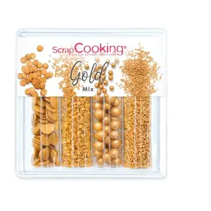ScrapCooking Mix de décors sucrés dorés 62 g pas cher