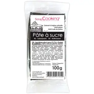 SCRAPCOOKING Pâte à sucre noir (vanille) - qualité pro. - 10... pas cher
