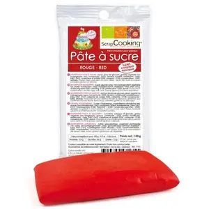 Comparateur de prix : ScrapCooking - Sachet de Pâte à Sucre Rouge 100 g - 7181
