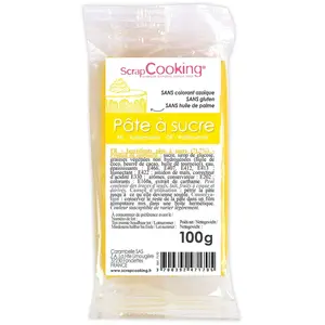 Scrapcooking : Sachet De Pâte À Sucre, 100g - Jaune pas cher