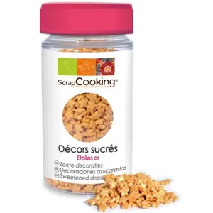 Scrapcooking Décors sucrés étoiles dorées pas cher