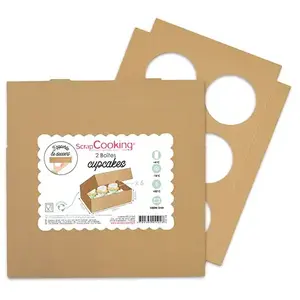Comparateur de prix : SCRAP COOKING 2 boîtes pour 6 cupcakes 17 x 25 x 8,5cm