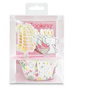 Caissettes et cake toppers Licorne 24 pièces Scrapcooking pas cher
