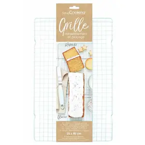 Comparateur de prix : Grille à pâtisserie en inox 25 x 40 cm - ScrapCooking