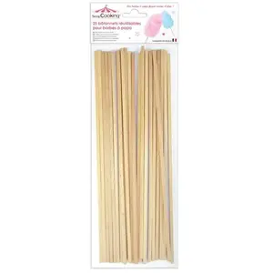 25 bâtonnets pour Barbe à papa - SCRAPCOOKING - Marron pas cher