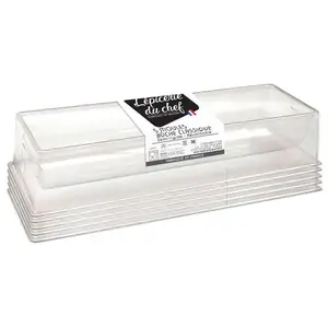 Comparateur de prix : Scrapcooking Moules à bûches - Non spécifié - 33 cm - APET cristal - Réutilisables - 5 pièces