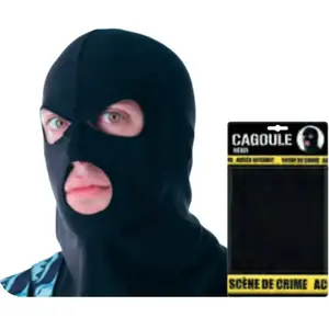RueDeLaFete Cagoule noire adulte pas cher