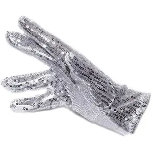 PARTYPRO Gants - Sequin Argent - Intérieur - Mixte - Adulte