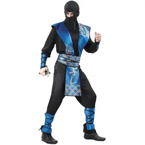 RueDeLaFete Déguisement Ninja LUXE bleu adulte pas cher