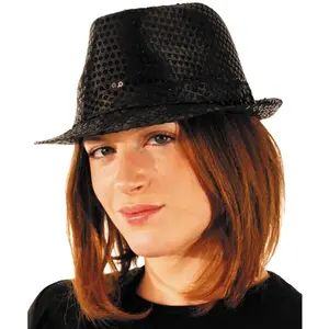 Comparateur de prix : Chapeau borsalino sequin noir