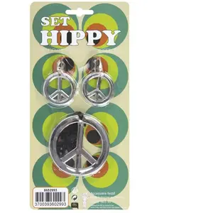 Comparateur de prix : Collier hippie et boucles d'oreilles - Marque - Modèle - Femme - Noir