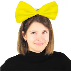 Comparateur de prix : Serre-tête noeud papillon géant jaune