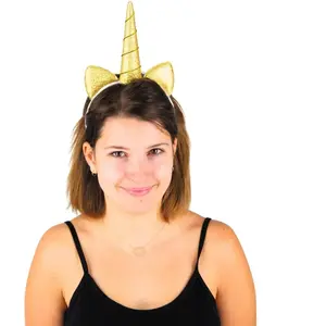 Comparateur de prix : Serre-tête licorne pailleté or