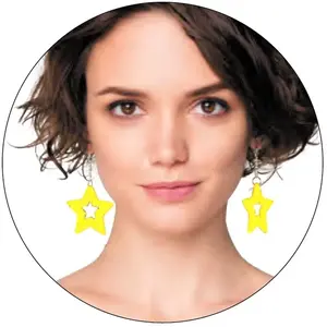 Comparateur de prix : Boucles d'oreilles Star néon jaune