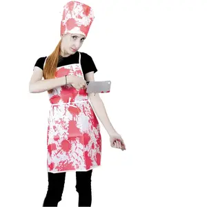 RueDeLaFete Set tablier et toque de chef ensanglantés pas cher