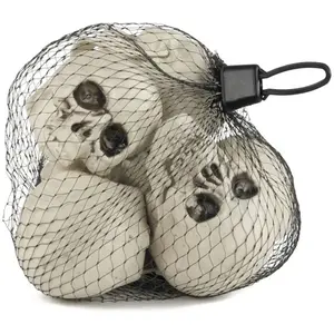 Comparateur de prix : Filet de 6 Têtes de mort pvc 7cm