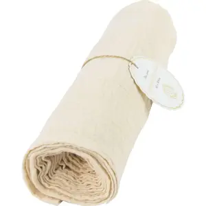 RueDeLaFete Chemin de table gaze de coton 30 cm x 3 mètres écru pas cher
