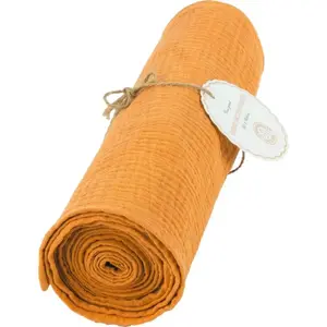 Party Pro 908309, Chemin de table gaze de coton 30cm x 3m, jaune curry pas cher