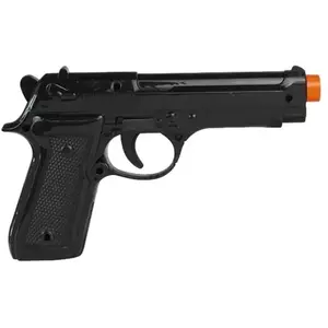 RueDeLaFete Pistolet automatique noir 21cm pas cher