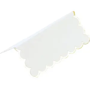 RueDeLaFete Sachet de 8 marque places, Blanc et Or pas cher